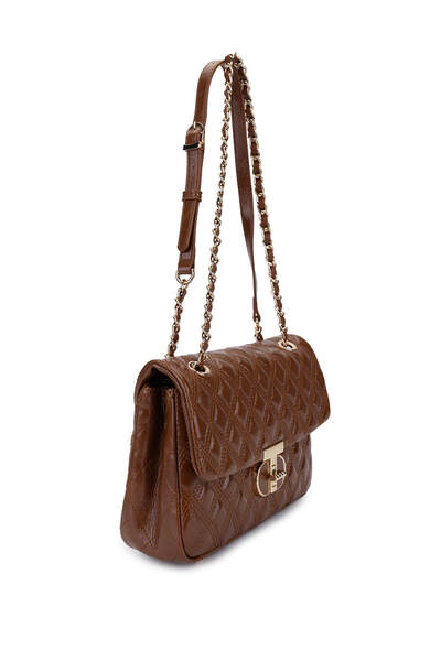 Tamer Tanca Women's Faux Leather Camel Shoulder Bag