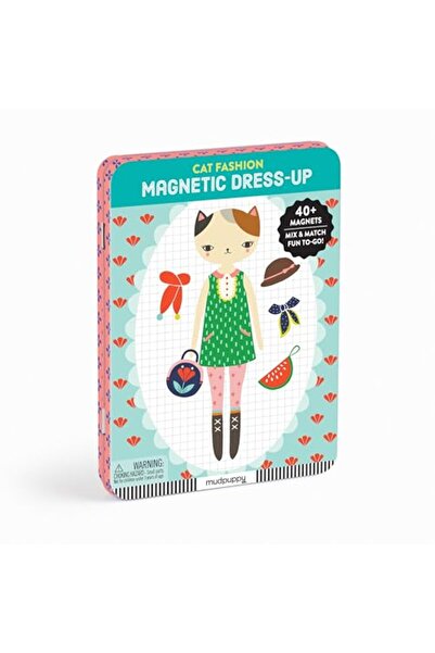 Galison Magnet Tin Figure Cat Fashion