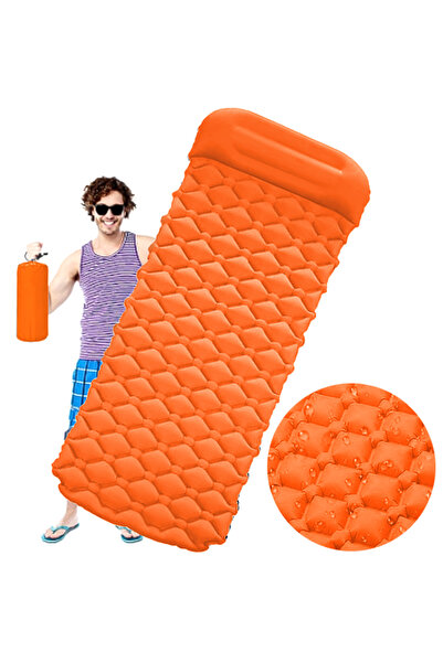Other Inflatable pool mattress, sleeping mat for tourists, foldable pillow tent.