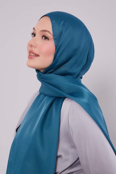 Levidor Petrol Blue Plain Premium Evening Dress Shawl
