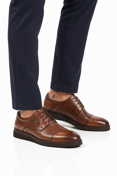 Fosco Tan Genuine Leather Men's Classic Shoes 2991 m