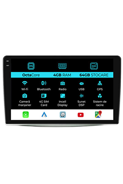 NavStore Navigatie Dedicata Alfa Romeo Mito (2008-2018), 9Inch, 4Gb Ram, 64Gb...