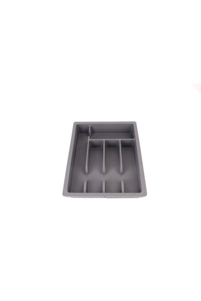 SHOPIENS Extendable Cutlery Holder Shopiens®, Plastic, 29-48 x 38 x 6.5 cm, Gray