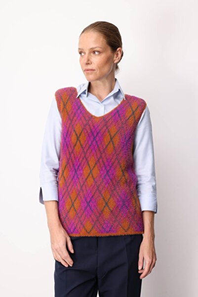 Desen Triko Women's Diamond Pattern Sweater 7