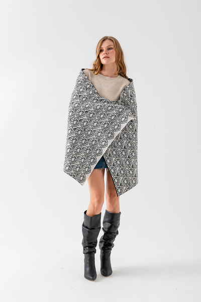 Wega Moda شال كتف مزخرف بالزهور، شال كتف أنيق ومريح مناسب للاستخدام في اتجاهي...