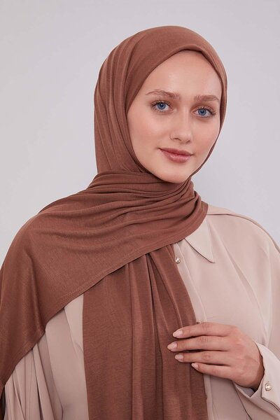 Levidor Brown Modal Combed Cotton Shawl