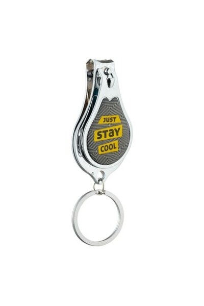 SHOPIENS Metallic Keychain 3in1 with Nail Clipper and Bottle Opener, Compact and Practical