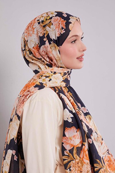 Levidor Black Rose Pattern Cotton Shawl