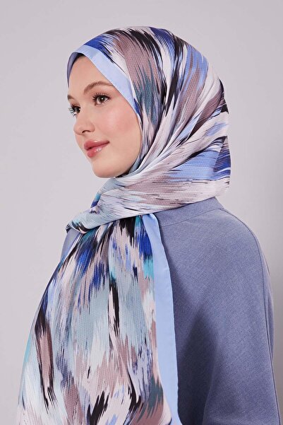 Levidor Baby Blue Variegated Pattern Twill Shawl