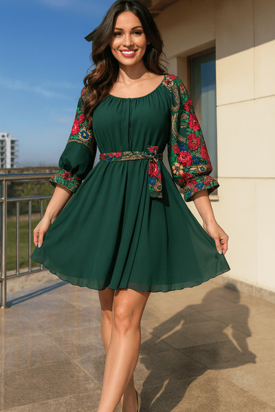 Ie Traditionala Rochie stilizata cu motive traditionale Viorela 2