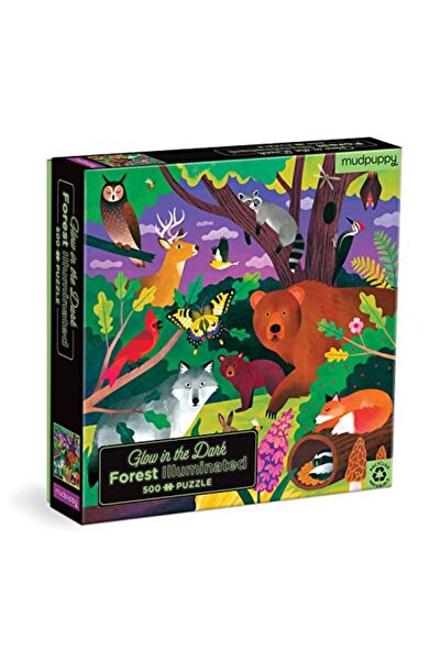 Galison Puz 500 Glow Family Forest Illuminated