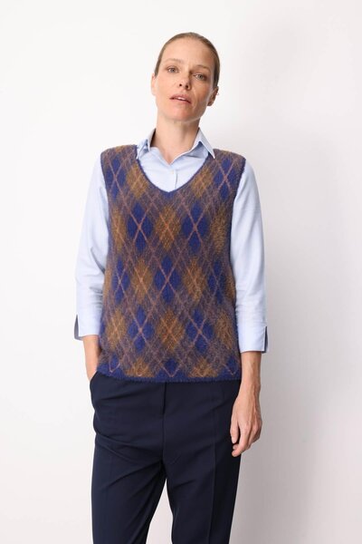 Desen Triko Women's Diamond Pattern Sweater 13