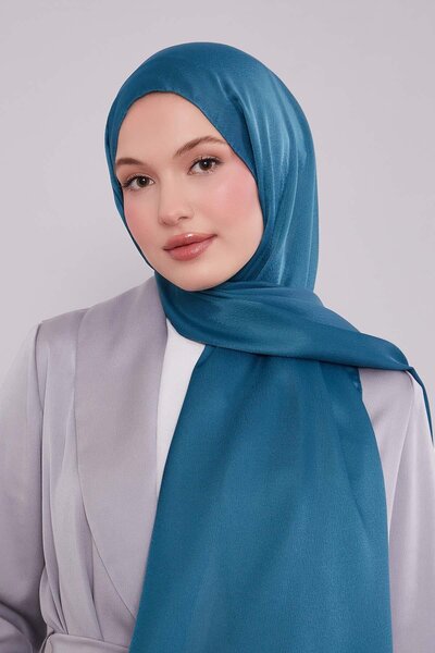Levidor Petrol Blue Plain Premium Evening Dress Shawl