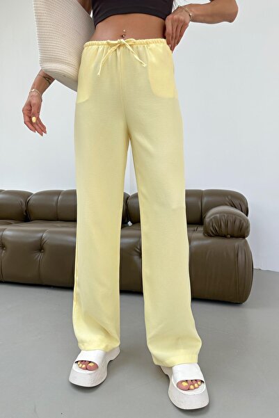 mylove بنطلون فلود برباط أصفر