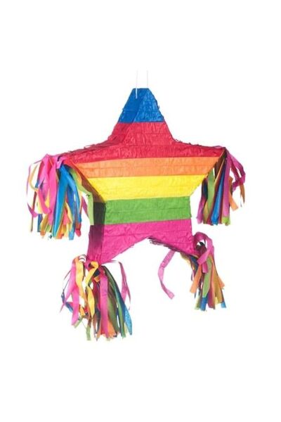 SHOPIENS Pinata Party pentru copii, formă de stea, colorată, cu 50 de jucării...