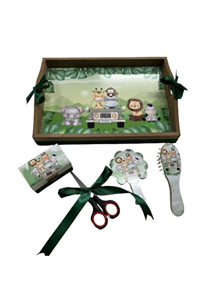 Mamboo Tava si Accesorii pentru Mot Baiat cu Animale din Desene Animate, Tema...