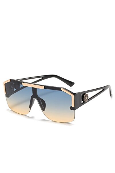 grey 1/2PCS Men And Women Oversized Square Fashion Sunglasses Sports Driving Glasses Gradient Colore