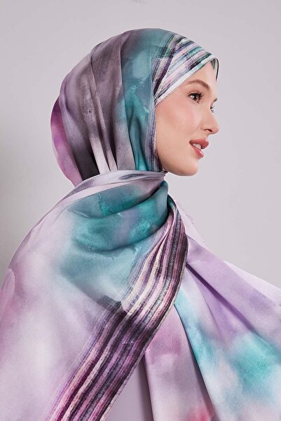 Levidor Purple Marbled Pattern Twill Shawl