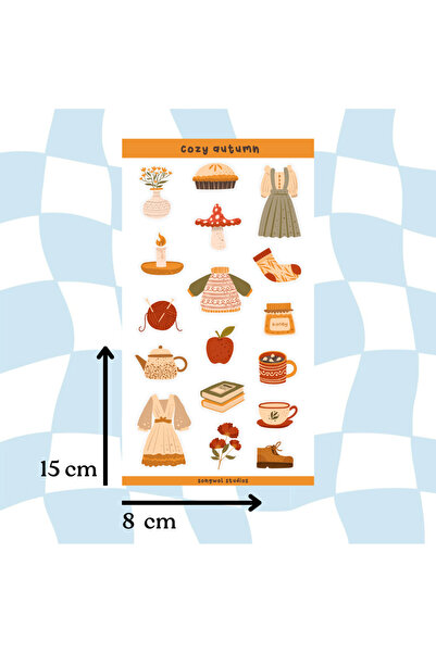 Songwol Studios ملصق بتصميم الخريف، ملصق، مجلة بوليت، سكرابوك، ملصق، مقاس 8×15 سم