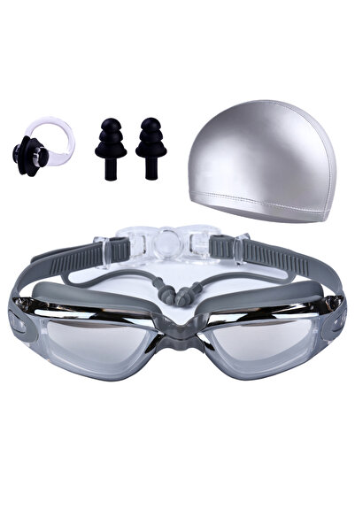Choice نظارات سباحة فضية عالية الدقة مقاومة للماء والضباب للرجال والنساء
