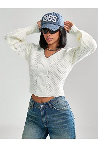 ATE ÖZGÜNEŞ TRİKO TEKSTİL Honeycomb Knitting, with Large Hair Braid in the Mi...