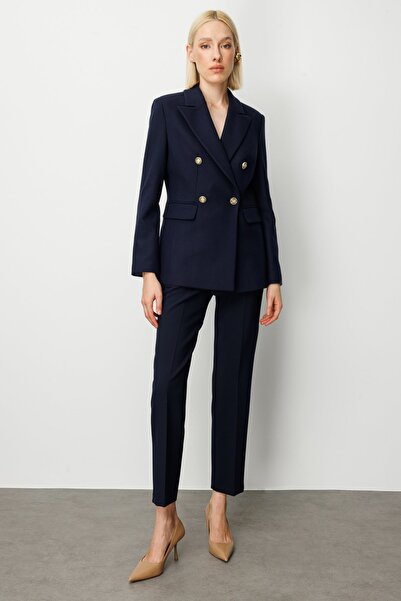 Ekol Double-Breasted Collar Cashmere Jacket 5069-26K