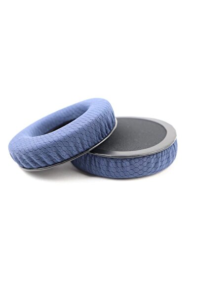 PadForce Set of 2 universal round round sponges for headphones, Mesh - 65 mm, Blue