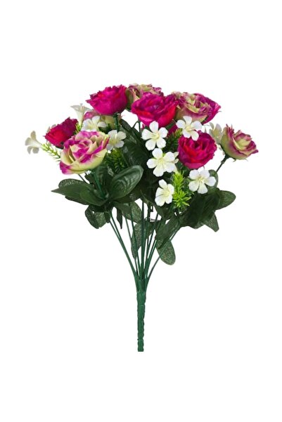SHOPIENS Buchet de flori artificiale decorative Shopiens® cu flori roz albe, 35 cm