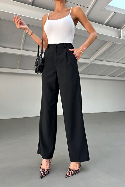 mylove Arka Bel Rubber Palazzo Pants Black