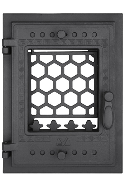 OEM Ușă pentru șemineu cu sticlă tip fagure - Înălțimea ușii 480 mm Lățimea u...