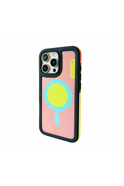 Nettech iPhone 16 Pro Uyumlu Renkli Darbelere Dayanıklı Kaymaz Yüzey Magsafe Kılıf