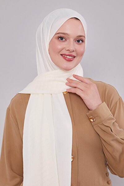 Levidor Κρεμ ριγέ σάλι Cazz