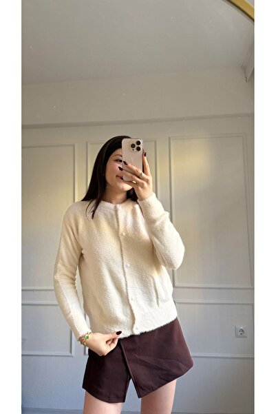 MODA EKRU PELUŞ HIRKA