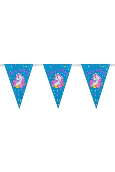 SHOPIENS Ghirlandă decorativă pentru petrecere Happy Unicorn Shopiens® cu 10 ...