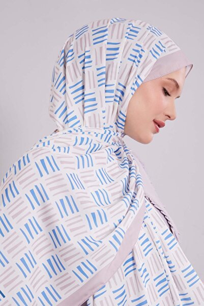 Levidor Powder Square Line Pattern Club Shawl