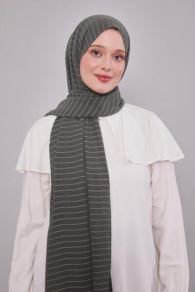 Levidor Πράσινο ριγέ σάλι Cazz