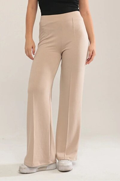 Bestenur Ahves με ρέλι καμπάνα Παντελόνι 1590 - Μπεζ