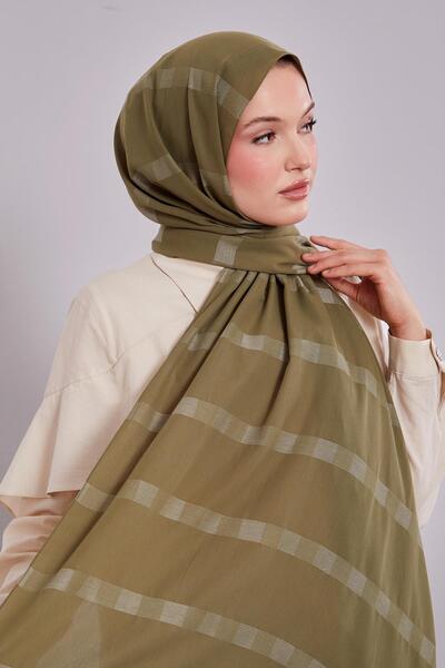 Levidor Green Self-Striped Dream Shawl