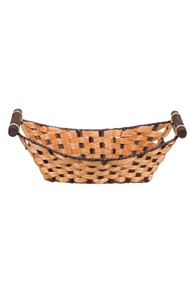 SHOPIENS Decorative Kitchen Basket Shopiens® Plastic with Brown Wooden Handles