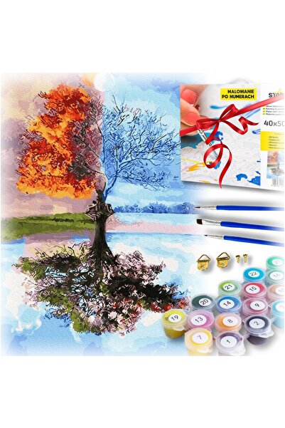 Other Pictură după numere, picturi creative, tablouri pe pânză, copac, patru ...