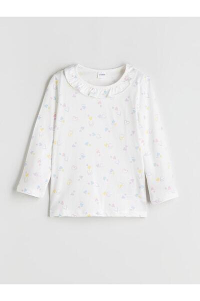 LC Waikiki Heart Patterned Girl's Pajama Set (W5)
