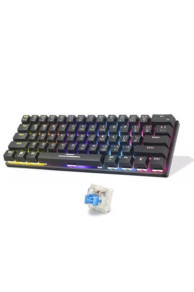 TEKMAKG RGB Mekanik Oyuncu Klavyesi - 61 Tuş, Blue Switch, Anti-Ghosting, Siyah