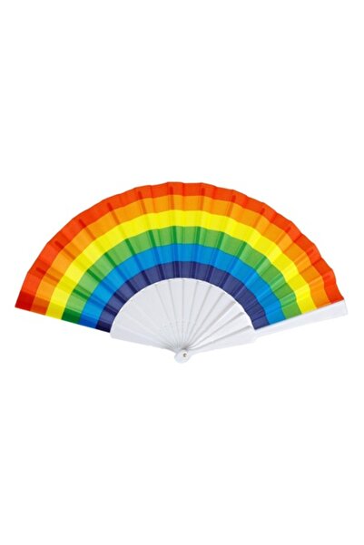 SHOPIENS Shopiens® rainbow plastic fan, 23 cm