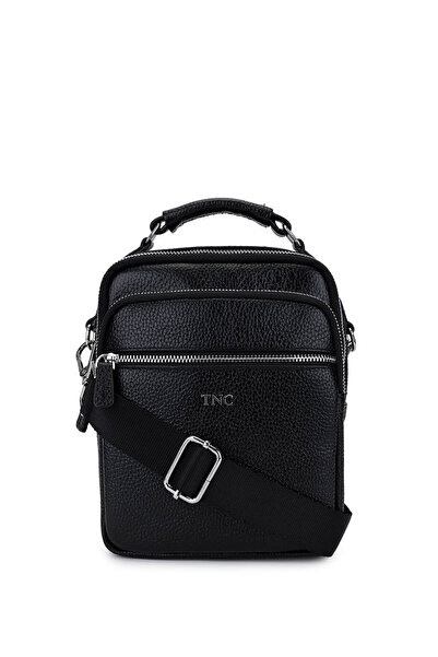 Tamer Tanca Men's Genuine Leather Black Float Handbag