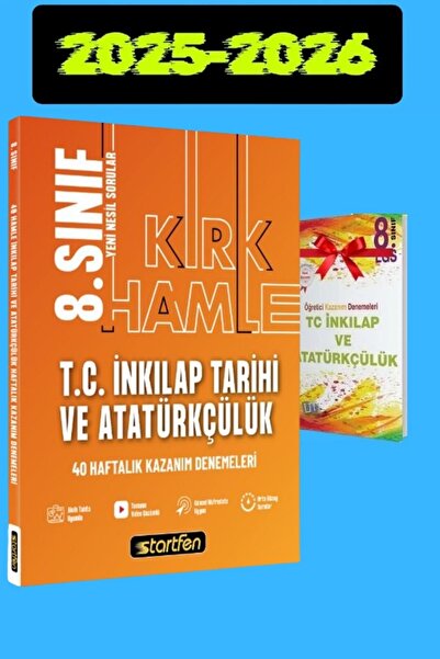 Startfen 8. Sınıf İnkılap Tarihi ve Atatürkçülük 40 Hamle Kazanım Denemeleri
