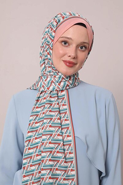 Levidor Σάλι Club με σχέδιο ζιγκ-ζαγκ σολομού