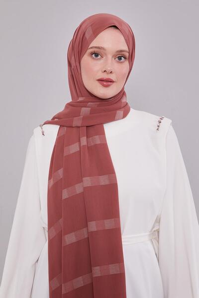 Levidor Σάλι Dream με ρίγες ροζ χρώματος