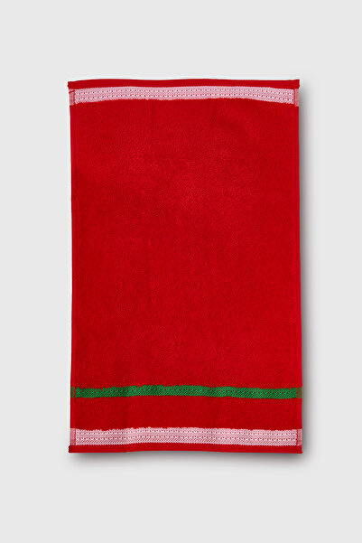 Benetton Home 5 Pieces Bath Towel Hand Face Body Red 100% Cotton 30X50 cm Face Towel