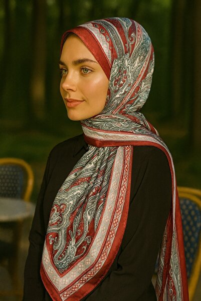 VIEN POLO Βαμβακερό σάλι με σχέδιο