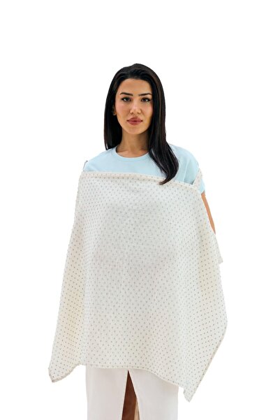 miniboni Müslin Emzirme Örtüsü – Rahat ve Pratik Anne Bebek Kullanımı Mint - Beyaz